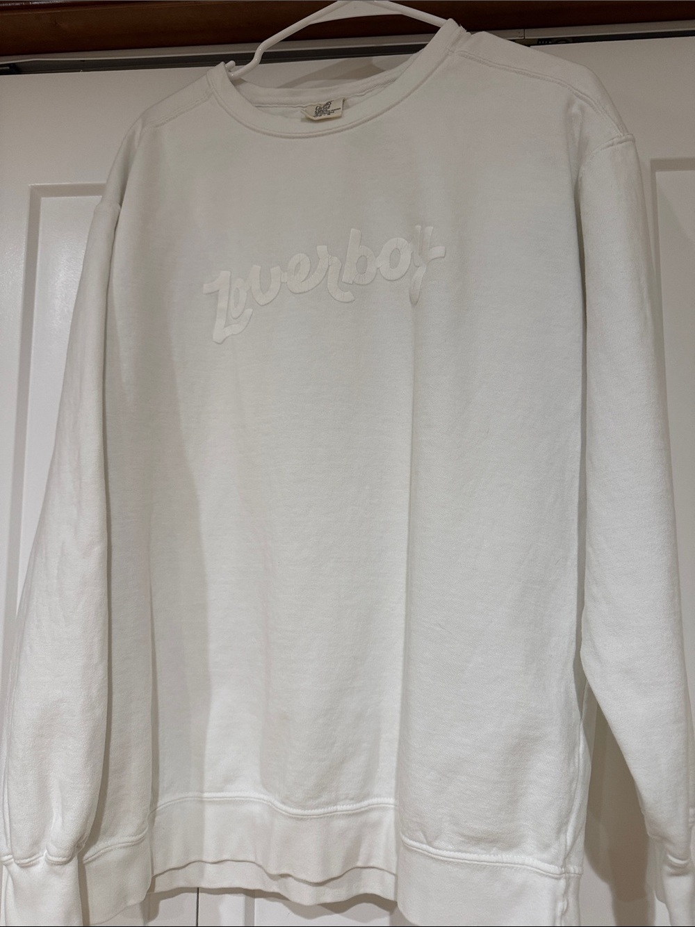 Lovetboy White Crewneck Sweatshirt - Men's Casual Pullover